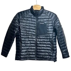 Simms Exstream Puffer Jacket Mens XL Black Packable Fishing